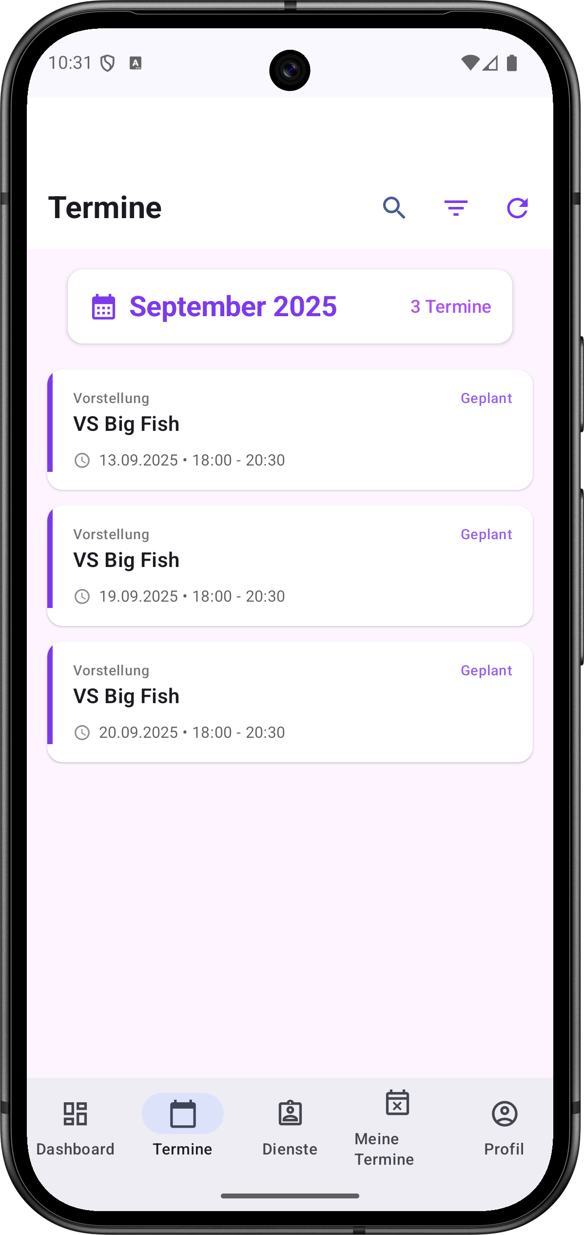 Android App - Termine